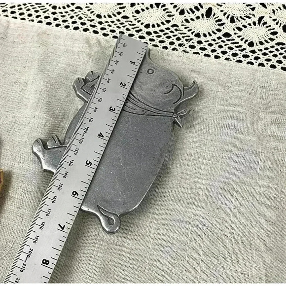 VTG Pewter Pig Trivet and Wall Decor Kitchen - Picture 4 of 14